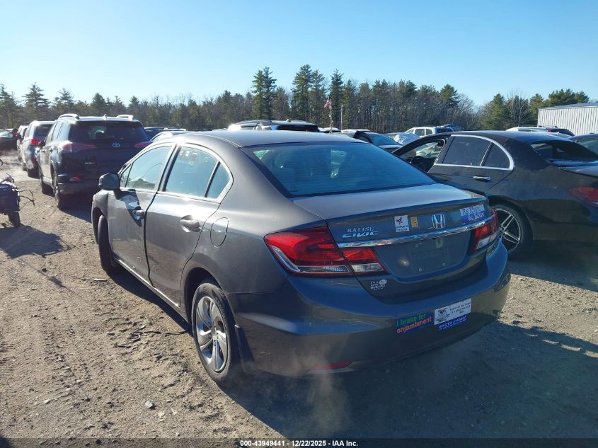 2013 Honda Civic Lx VIN: 2HGFB2F55DH520877 Lot: 43949441