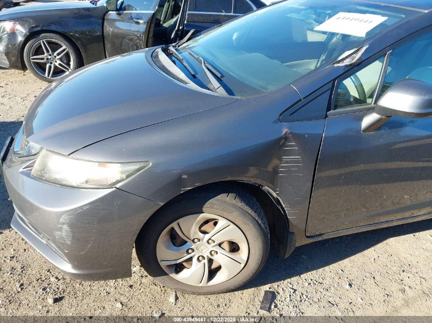 2013 Honda Civic Lx VIN: 2HGFB2F55DH520877 Lot: 43949441