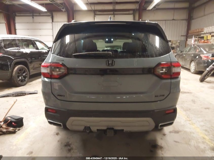 2023 Honda Pilot Awd Elite VIN: 5FNYG1H81PB056538 Lot: 43949447