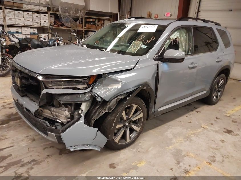 2023 Honda Pilot Awd Elite VIN: 5FNYG1H81PB056538 Lot: 43949447