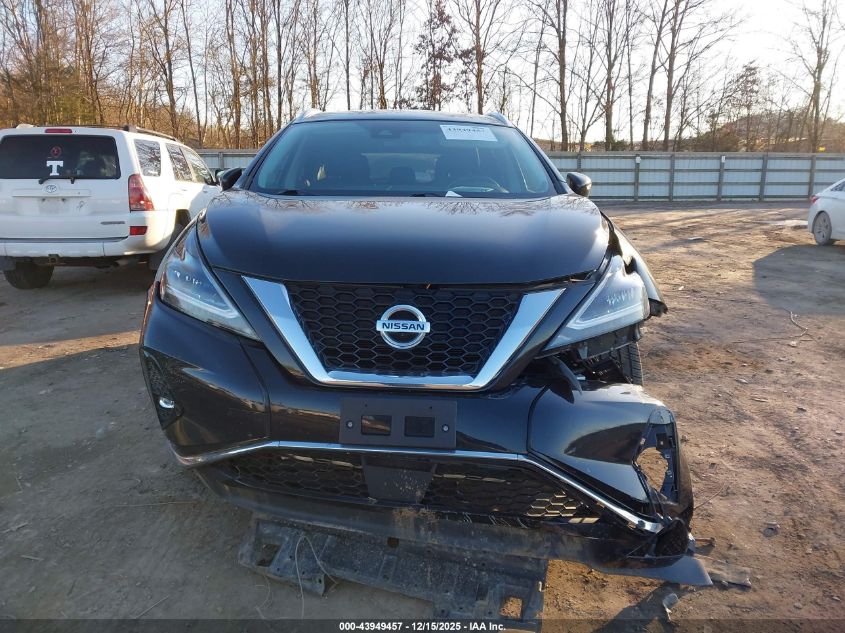 2021 Nissan Murano Sl Fwd VIN: 5N1AZ2CJ8MC121272 Lot: 43949457
