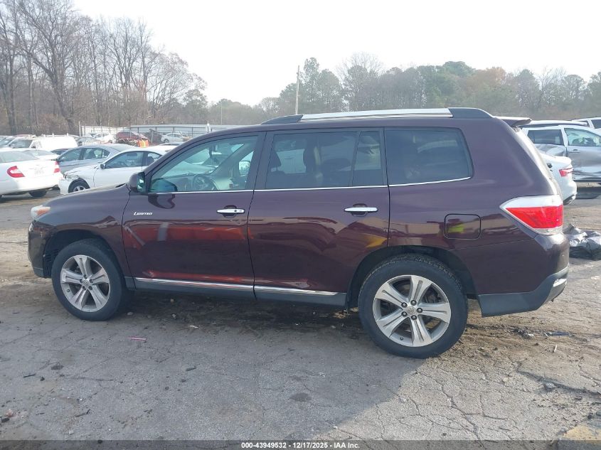 2013 Toyota Highlander Limited V6 VIN: 5TDDK3EH6DS259669 Lot: 43949532