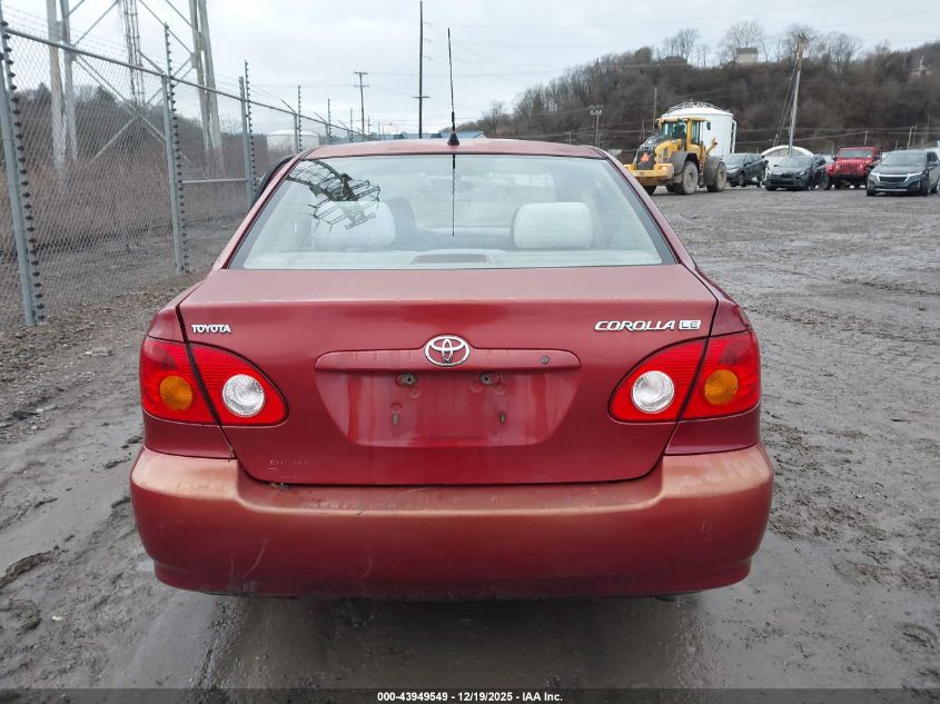2003 Toyota Corolla Le VIN: 2T1BR38E33C136925 Lot: 43949549