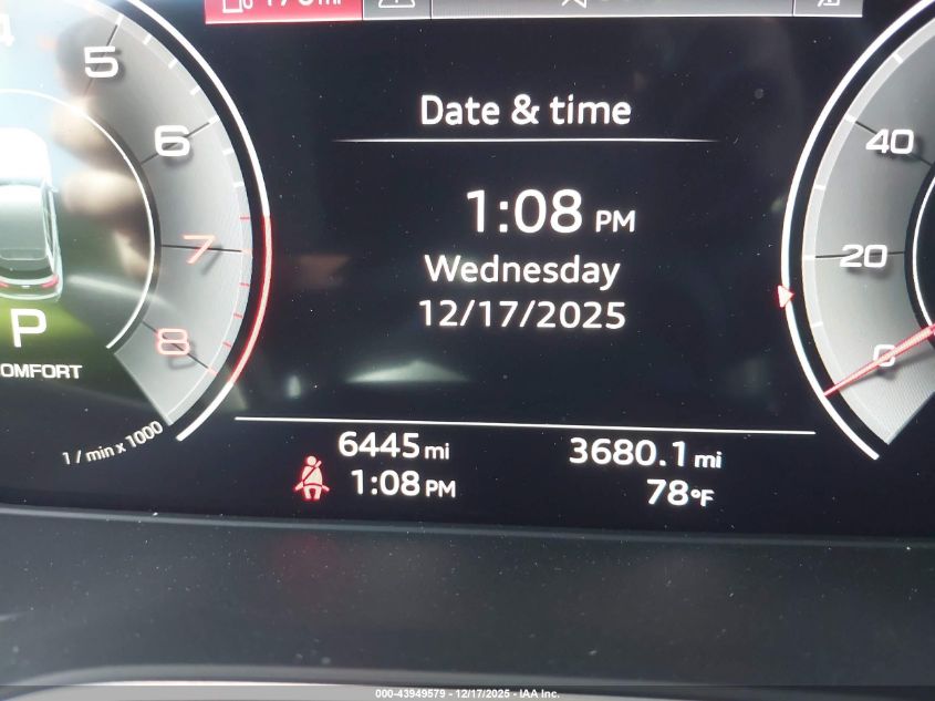 2025 Audi Q5 Premium 45 Tfsi S Line Quattro VIN: WA1GAAFY2S2039124 Lot: 43949579