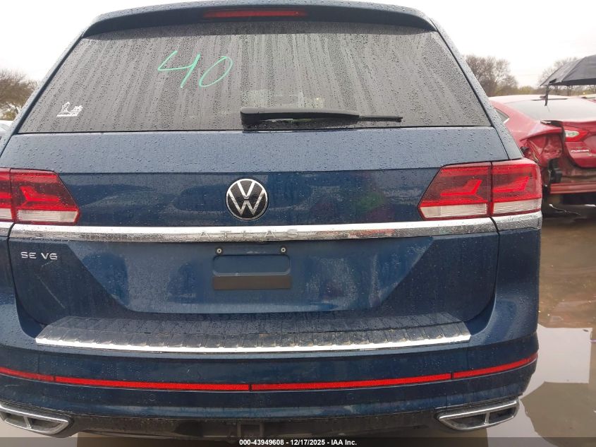 2021 Volkswagen Atlas 3.6L V6 Se W/Technology R-Line VIN: 1V2PR2CA2MC532213 Lot: 43949608