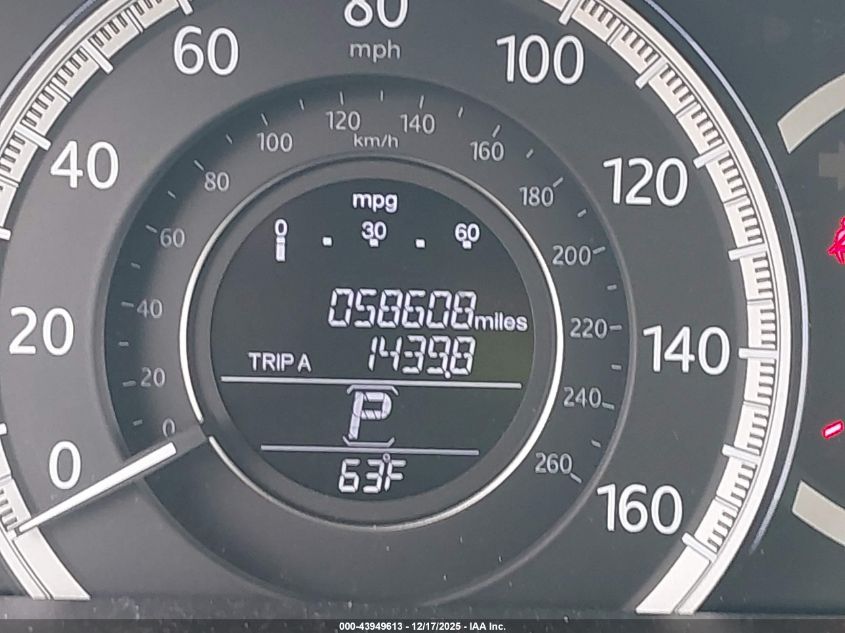 2015 Honda Accord Ex-L VIN: 1HGCR2F87FA188418 Lot: 43949613