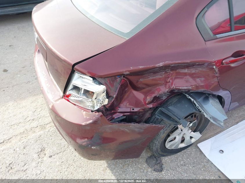 2012 Honda Civic Lx VIN: 19XFB2F52CE347814 Lot: 43949628