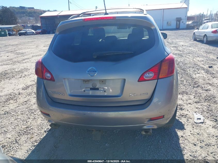 2009 Nissan Murano Sl VIN: JN8AZ18W89W120197 Lot: 43949647