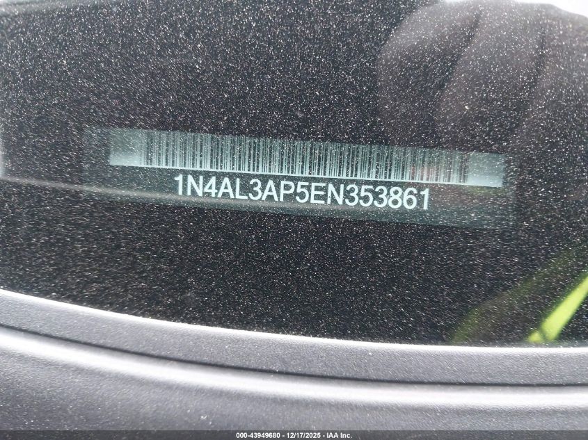 2014 Nissan Altima 2.5/2.5 S/2.5 Sl/2.5 Sv VIN: 1N4AL3AP5EN353861 Lot: 43949680