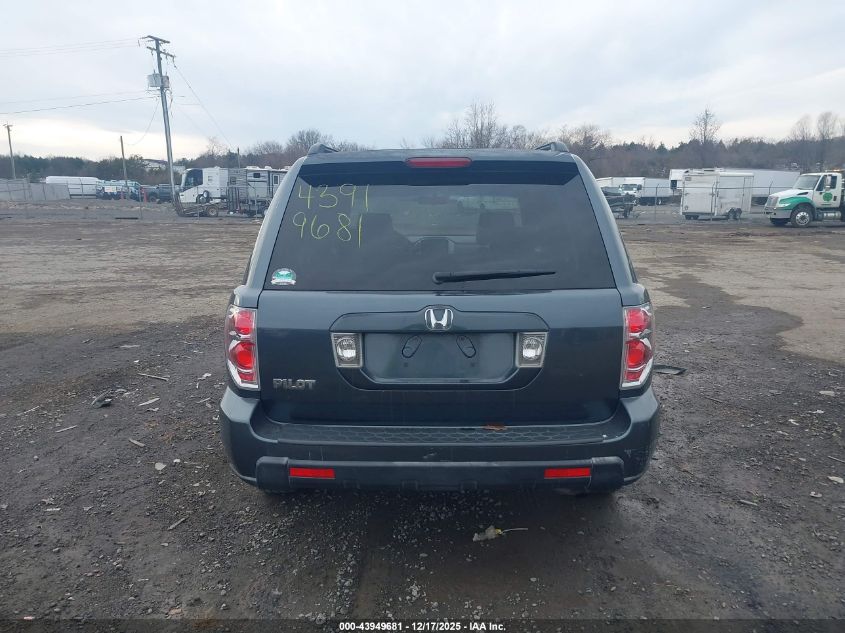 2006 Honda Pilot Ex VIN: 5FNYF28466B039786 Lot: 43949681