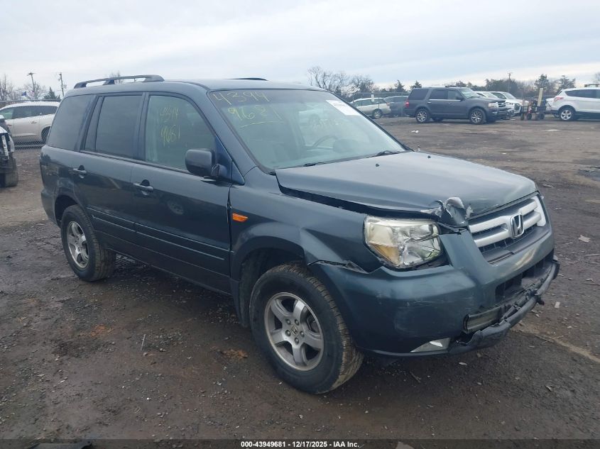 2006 Honda Pilot Ex VIN: 5FNYF28466B039786 Lot: 43949681