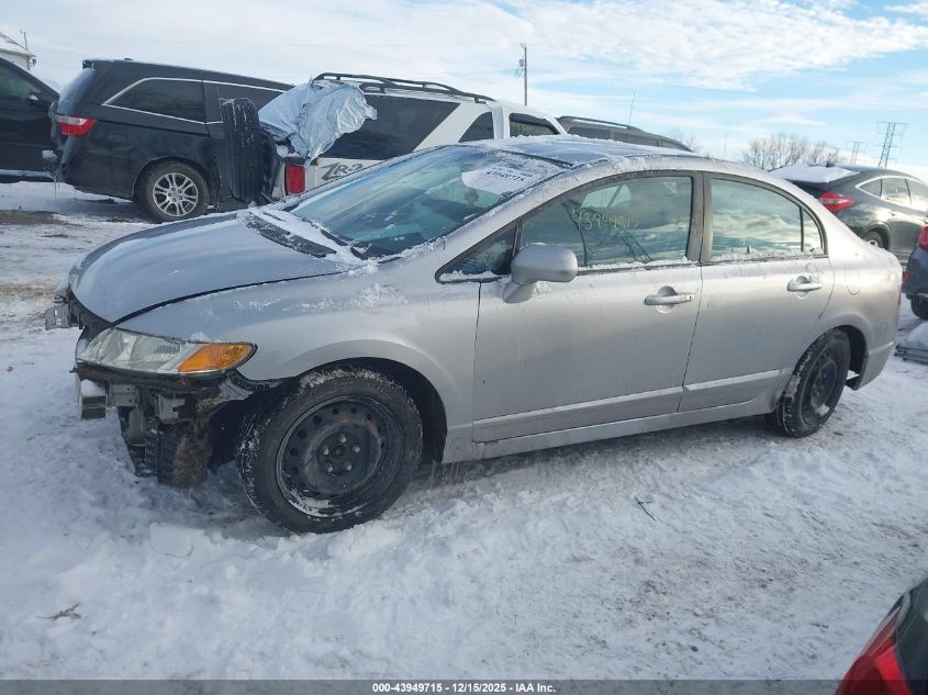 2008 Honda Civic Lx VIN: 1HGFA165X8L066034 Lot: 43949715