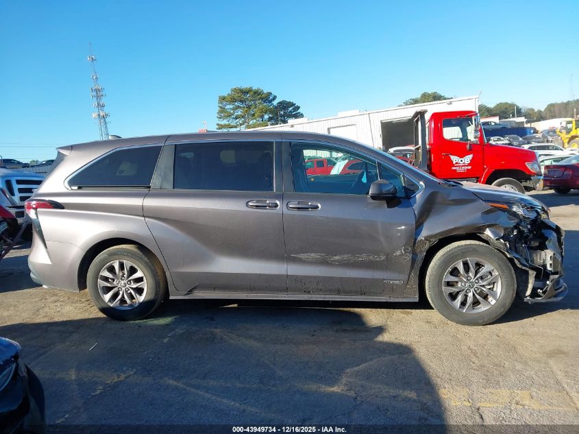 2021 Toyota Sienna Le VIN: 5TDKRKEC7MS046389 Lot: 43949734