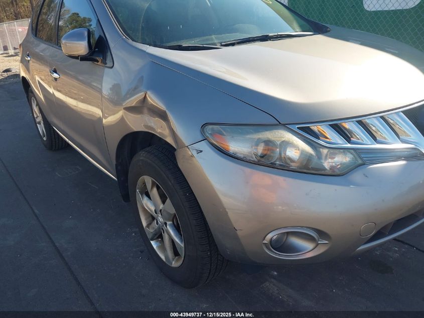 2010 Nissan Murano Sl VIN: JN8AZ1MU4AW011261 Lot: 43949737