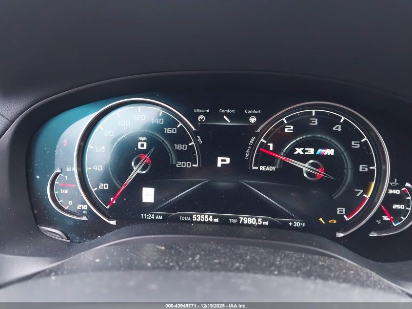 2020 BMW X3 M VIN: 5YMTS0C07L9B58459 Lot: 43949771