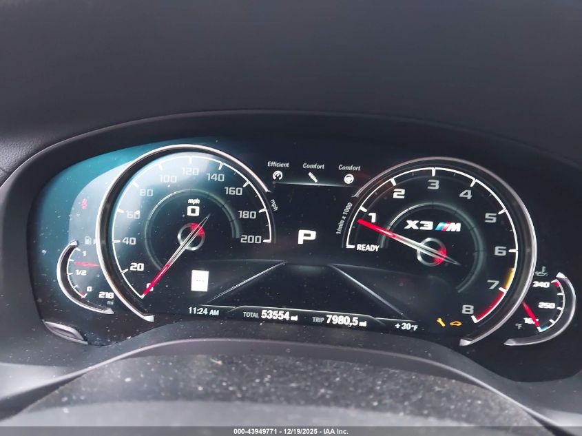 2020 BMW X3 M VIN: 5YMTS0C07L9B58459 Lot: 43949771
