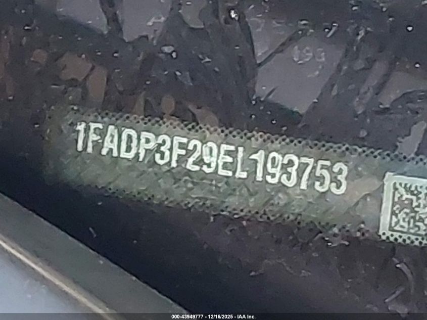 2014 Ford Focus Se VIN: 1FADP3F29EL193753 Lot: 43949777