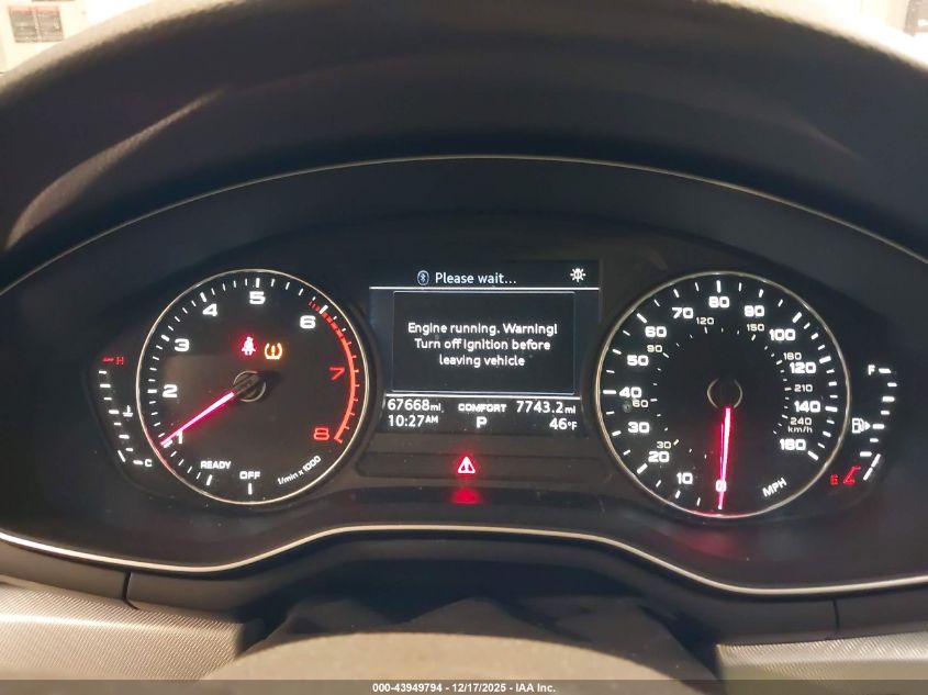 2017 Audi A4 2.0T Ultra Premium VIN: WAUGMAF49HN063385 Lot: 43949794