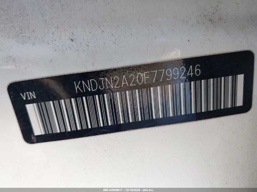 2015 Kia Soul VIN: KNDJN2A20F7799246 Lot: 43949817