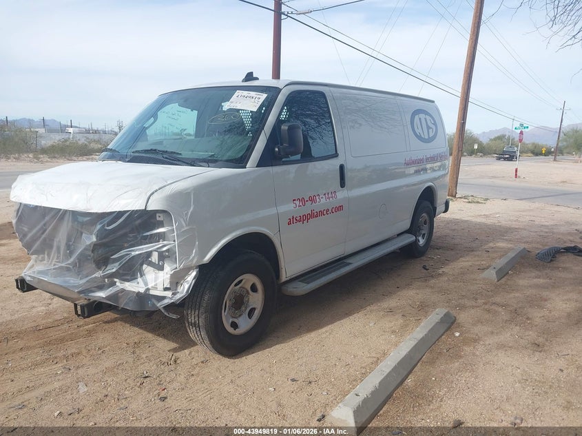 Vin: 1gcwgafg5l1230681, lot: 44445463, chevrolet express cargo rwd 2500 regular wheelbase wt 20202