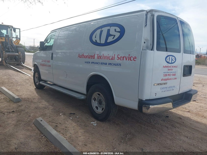 Vin: 1gcwgafg5l1230681, lot: 44445463, chevrolet express cargo rwd 2500 regular wheelbase wt 20203
