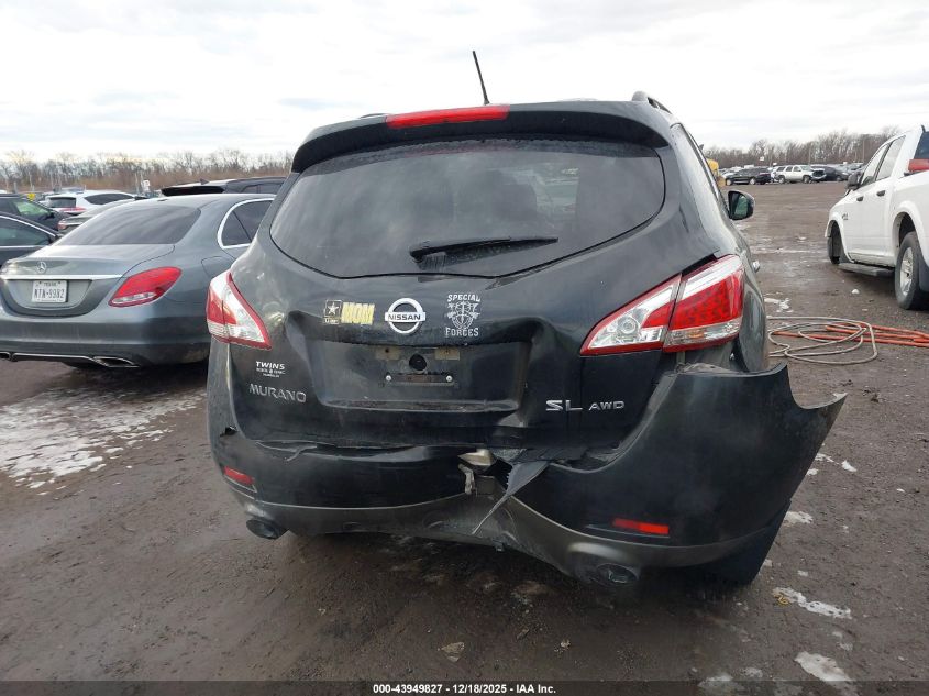 2014 Nissan Murano Sl VIN: JN8AZ1MW8EW522110 Lot: 43949827