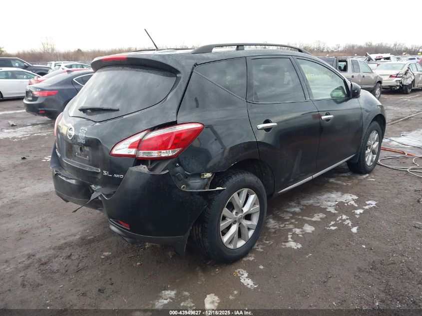 2014 Nissan Murano Sl VIN: JN8AZ1MW8EW522110 Lot: 43949827