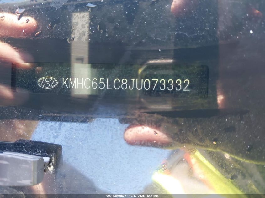 2018 Hyundai Ioniq Hybrid Blue VIN: KMHC65LC8JU073332 Lot: 43949877