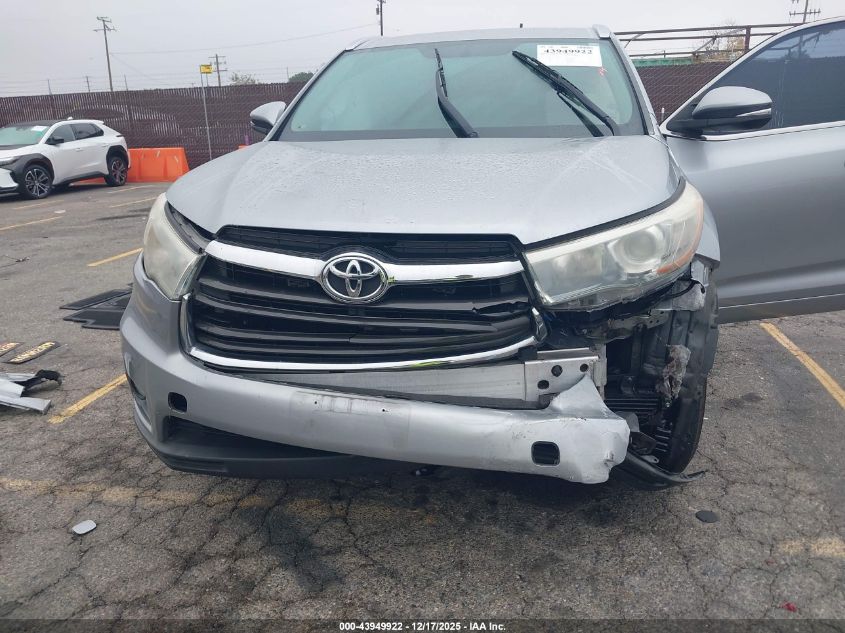 2016 Toyota Highlander Xle V6 VIN: 5TDKKRFHXGS144005 Lot: 43949922