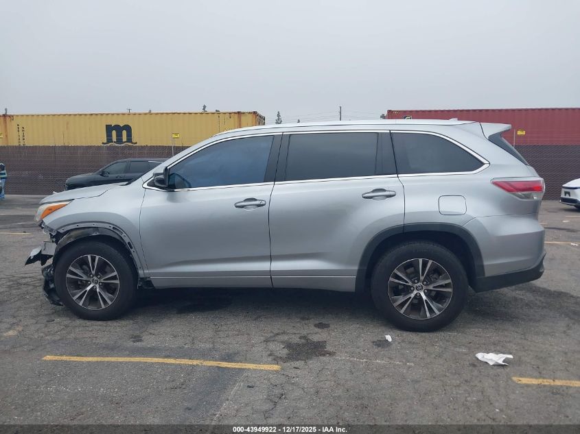 2016 Toyota Highlander Xle V6 VIN: 5TDKKRFHXGS144005 Lot: 43949922