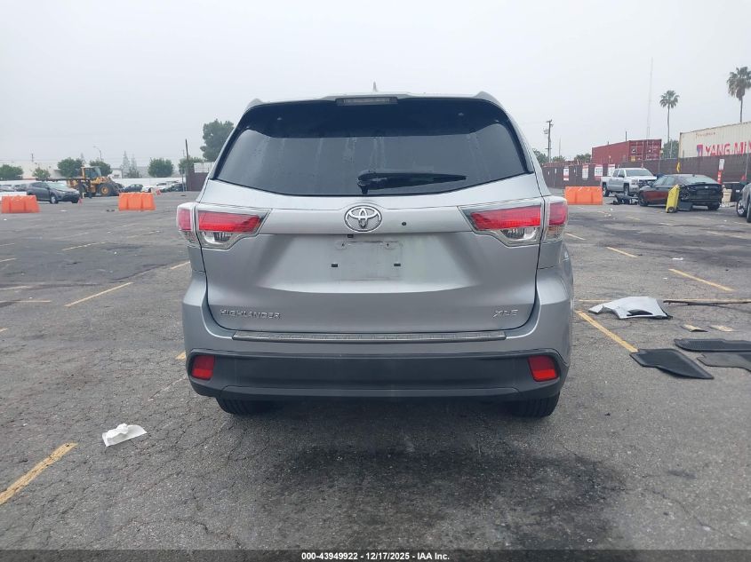 2016 Toyota Highlander Xle V6 VIN: 5TDKKRFHXGS144005 Lot: 43949922