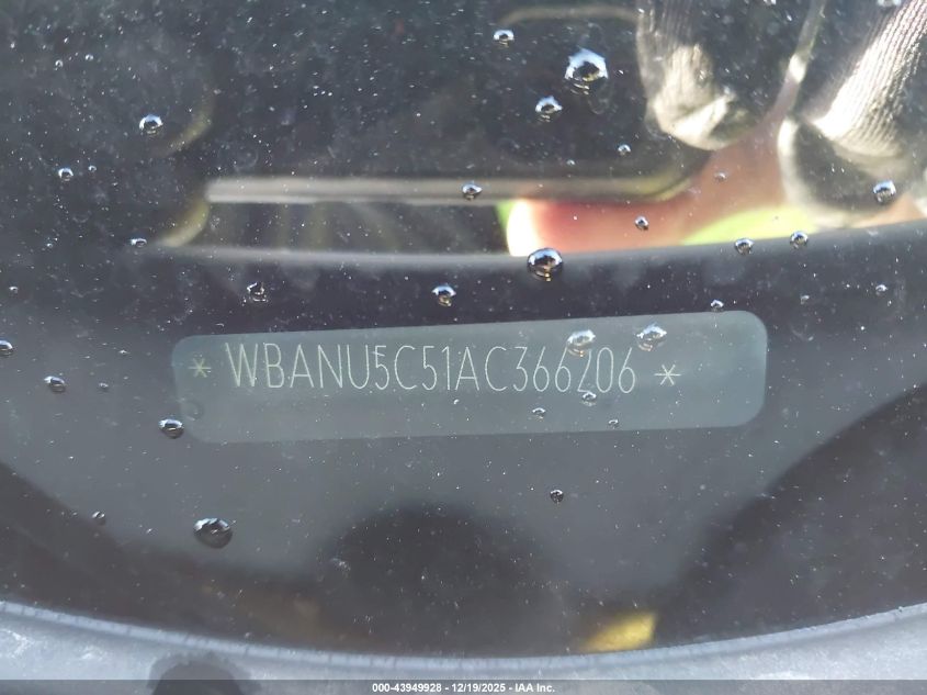 2010 BMW 528I VIN: WBANU5C51AC366206 Lot: 43949928