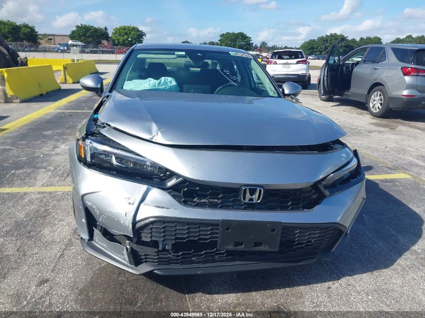 2025 Honda Civic Lx VIN: 2HGFE2F20SH601831 Lot: 43949965