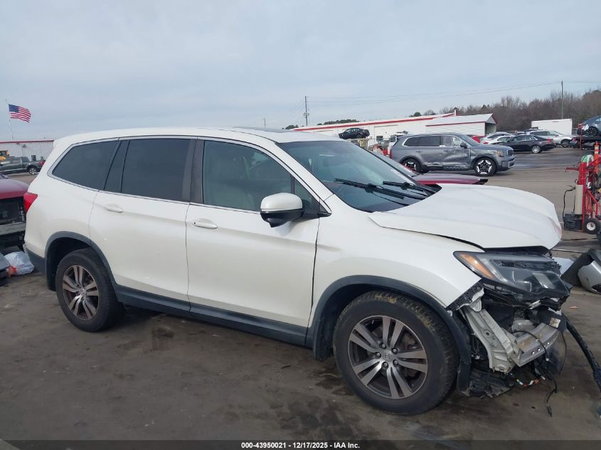 2017 Honda Pilot Ex-L VIN: 5FNYF6H58HB021762 Lot: 43950021