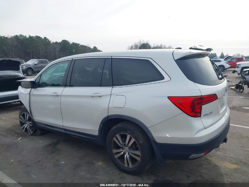 2017 Honda Pilot Ex-L VIN: 5FNYF6H58HB021762 Lot: 43950021