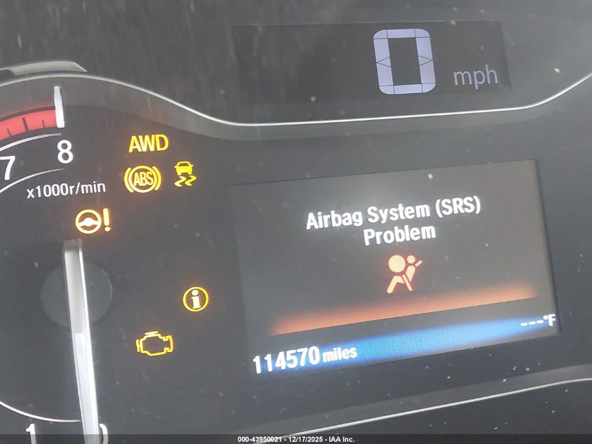 2017 Honda Pilot Ex-L VIN: 5FNYF6H58HB021762 Lot: 43950021