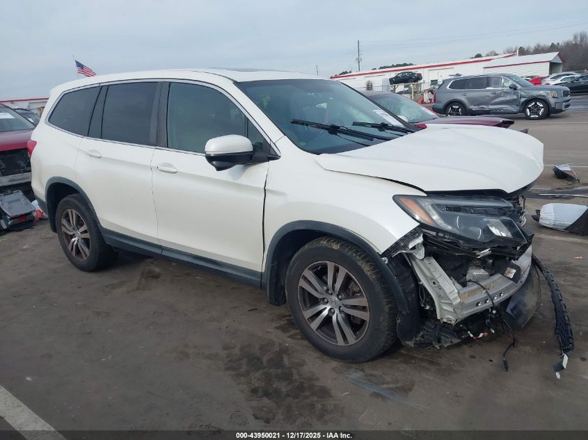 2017 Honda Pilot Ex-L VIN: 5FNYF6H58HB021762 Lot: 43950021