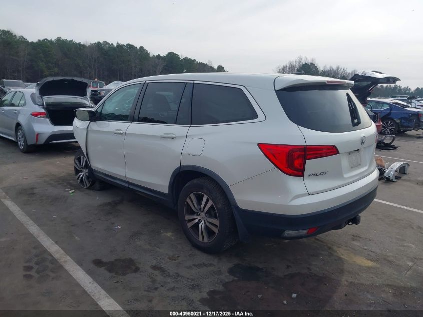2017 Honda Pilot Ex-L VIN: 5FNYF6H58HB021762 Lot: 43950021