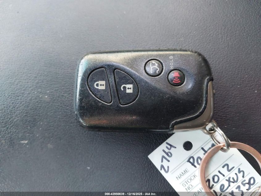 2012 Lexus Rx 350 VIN: 2T2BK1BA4CC127810 Lot: 43950039