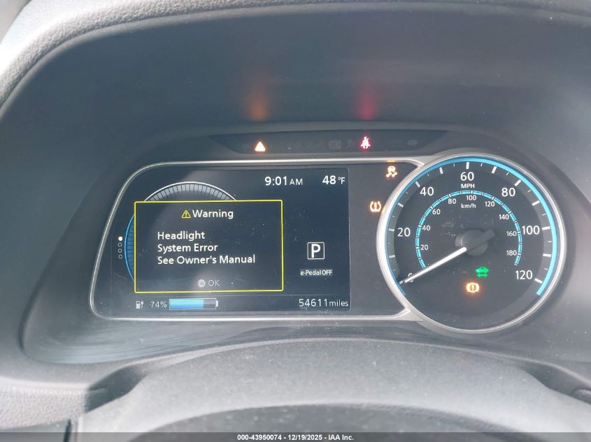 2019 Nissan Leaf Sl Plus VIN: 1N4BZ1CP1KC320027 Lot: 43950074