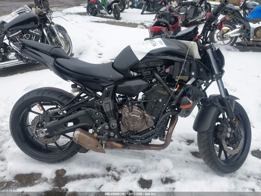 2020 Yamaha Mt07 VIN: JYARM27E7LA006560 Lot: 43950116