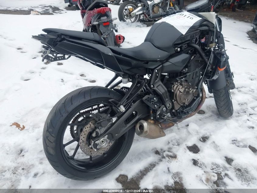 2020 Yamaha Mt07 VIN: JYARM27E7LA006560 Lot: 43950116
