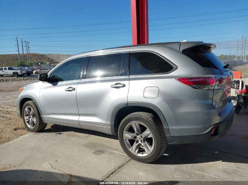 2014 Toyota Highlander Limited V6 VIN: 5TDYKRFH2ES031849 Lot: 43950146