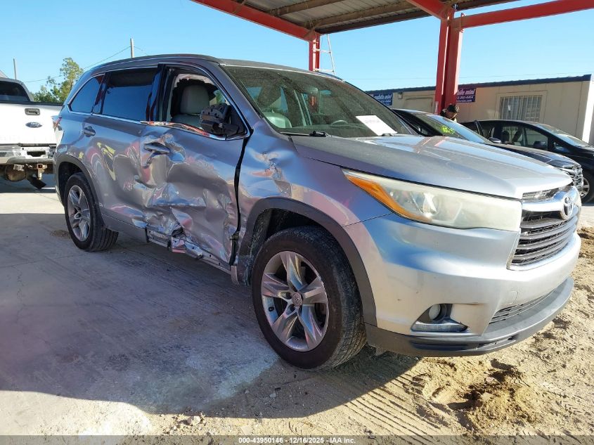2014 Toyota Highlander Limited V6 VIN: 5TDYKRFH2ES031849 Lot: 43950146