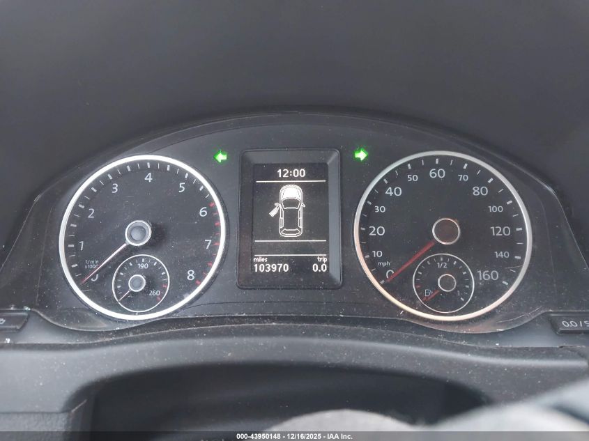 2012 Volkswagen Tiguan Se VIN: WVGBV7AX1CW003338 Lot: 43950148