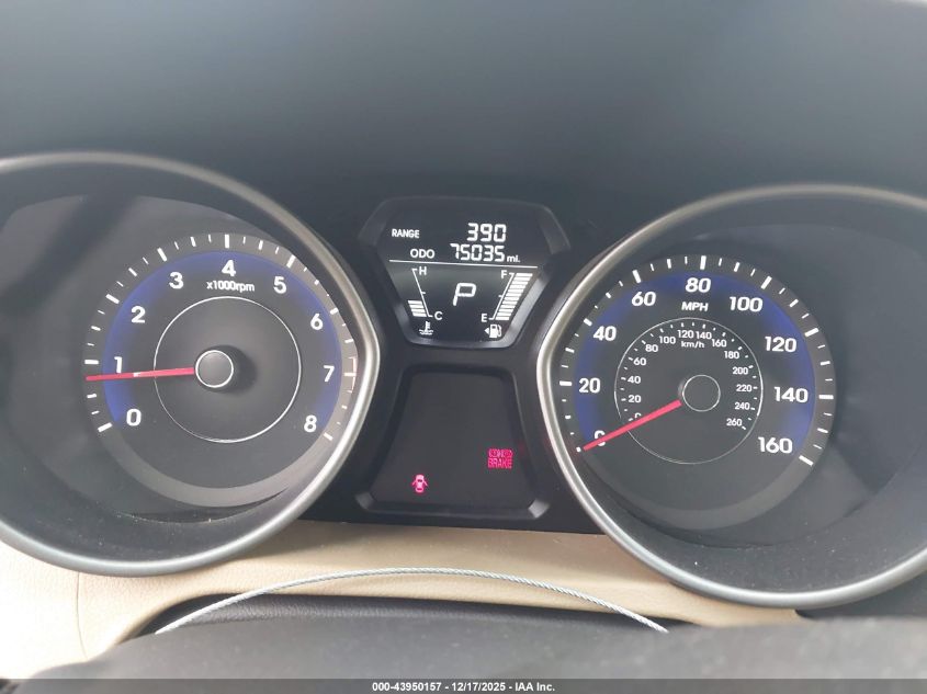 2013 Hyundai Elantra Gls VIN: 5NPDH4AE6DH275988 Lot: 43950157