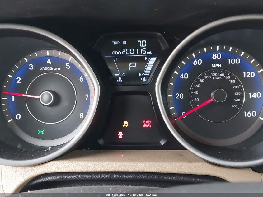 2013 Hyundai Elantra Gls VIN: KMHDH4AE2DU838889 Lot: 43950235