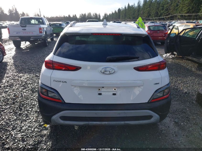 2022 Hyundai Kona Sel VIN: KM8K3CAB5NU876463 Lot: 43950266
