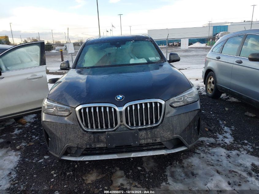 2022 BMW X3 xDrive30I VIN: WBX57DP00NN176722 Lot: 43950272