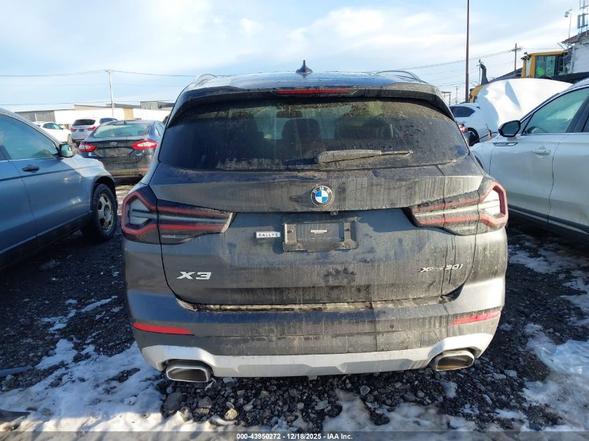 2022 BMW X3 xDrive30I VIN: WBX57DP00NN176722 Lot: 43950272